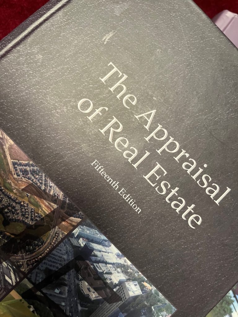 The 15th edition appraisal book for real estate broker.