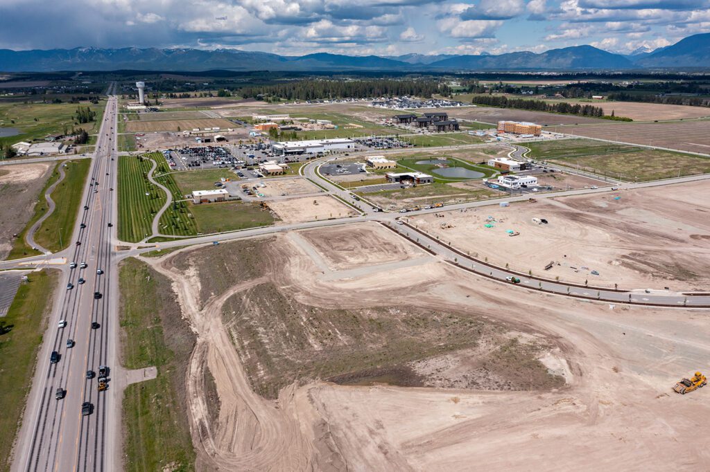 Aerial view of Kalispell North Town Center